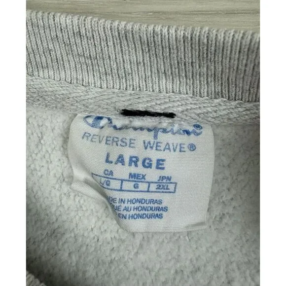Clemson Tigers Sweatshirt Champion Large Gray Pullover Reverse Weave VTG - Picture 3 of 6